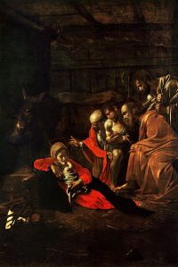 401px-Adoration_of_the_Shepherds-Caravaggio_(1609)